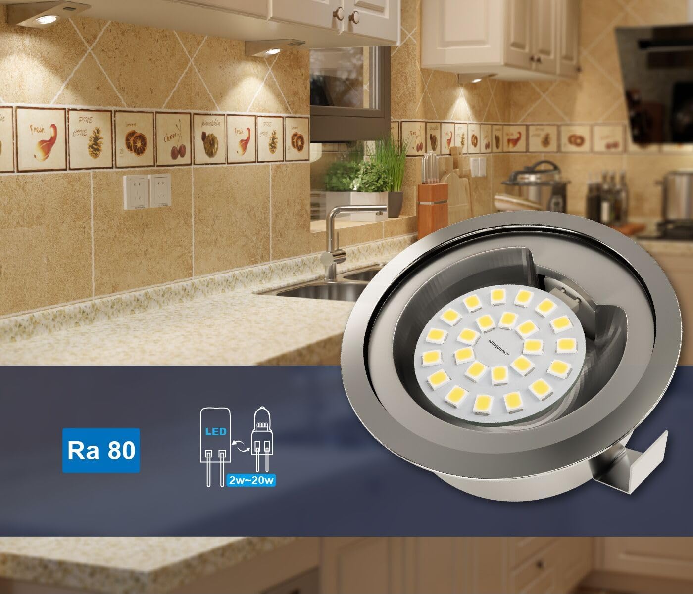 Bombilla LED G4 de disco blanco brillante 5000K 2W – Bombilla halógena JC de 20 W, bombilla de repuesto G4 Bi Pin  Bombillas de disco de 12 voltios