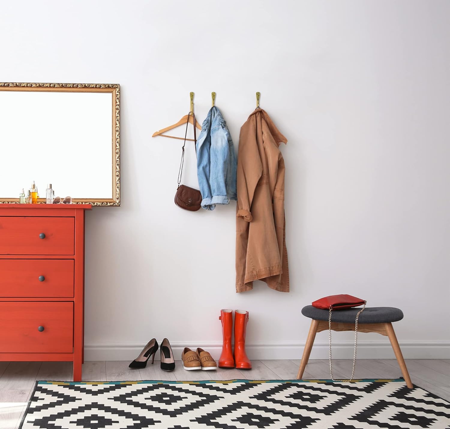 Ganchos decorativos para pared, ganchos de pared para colgar abrigos, sombreros y bolsos, ganchos versátiles para toallas para baños o cocina,
