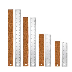 4 reglas de metal de 6+8+12+14 pulgadas reglas de metal de acero inoxidable con respaldo de corcho, reglas de borde recto antideslizantes con 4 reglas de metal de 6+8+12+14 pulgadas reglas de metal de acero inoxidable con respaldo de corcho, reglas de borde recto antideslizantes con