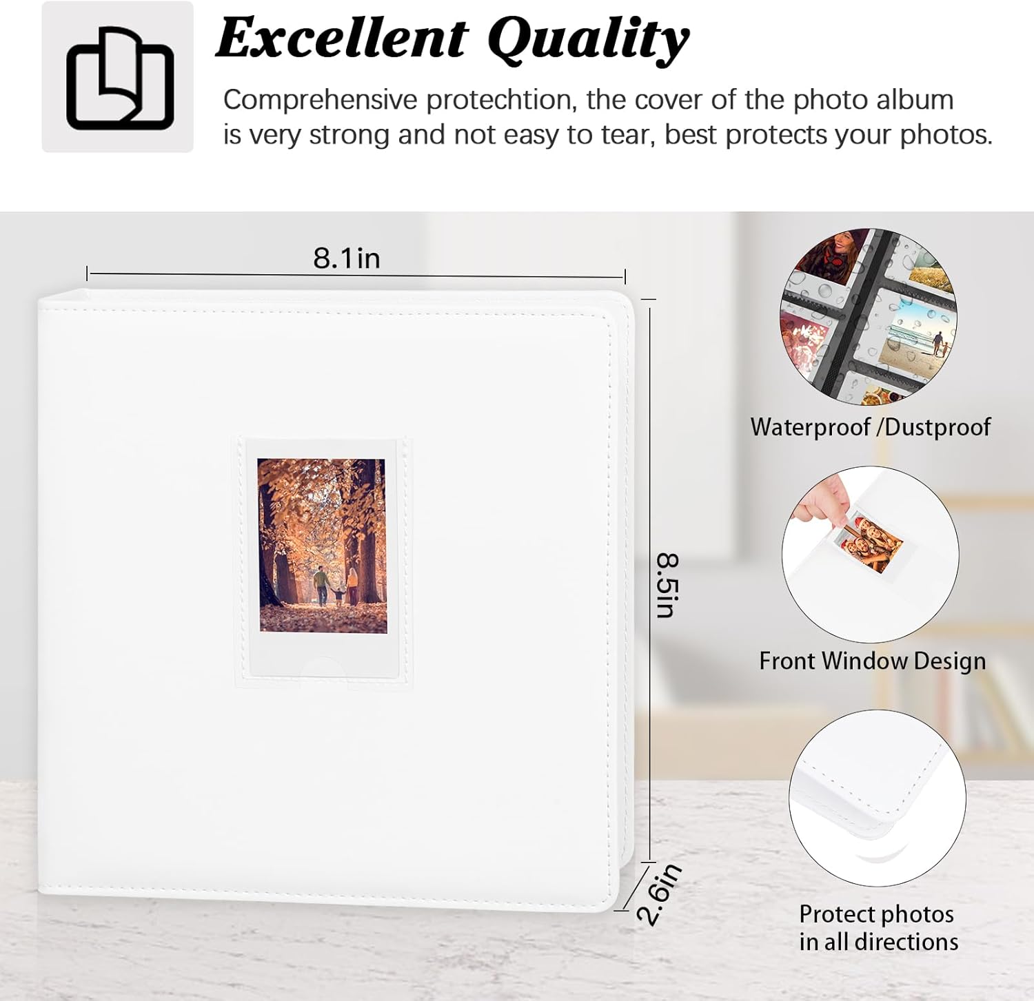 Álbum de fotos de 360 bolsillos para cámara instantánea Fujifilm Instax MiniPolaroid, para cámara instantánea Fujifilm Instax Mini 11, 12, 9, 40,
