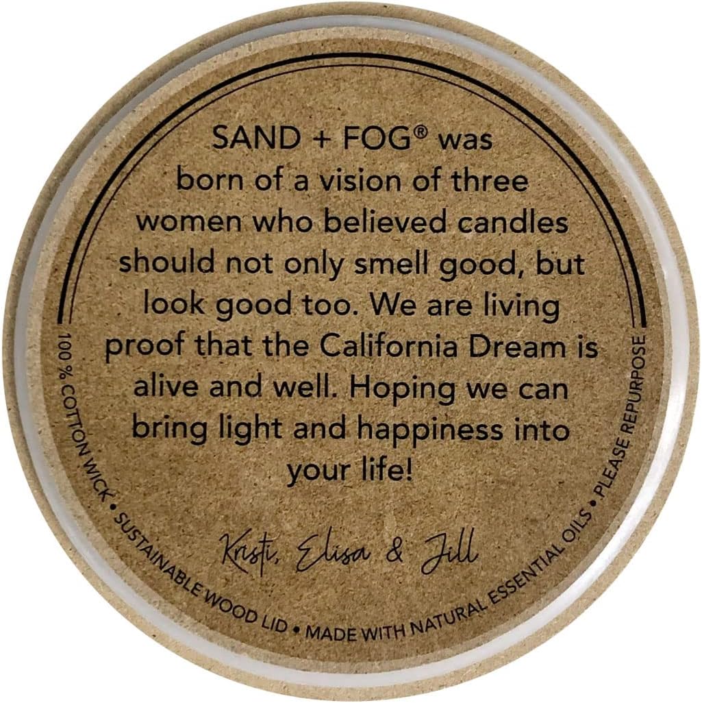 Sand + Fog Velas perfumadas  Vainilla de Tahití  Aromas y tamaños adicionales  3 mechas 100% algodón sin plomo  Velas de lujo para ambientar