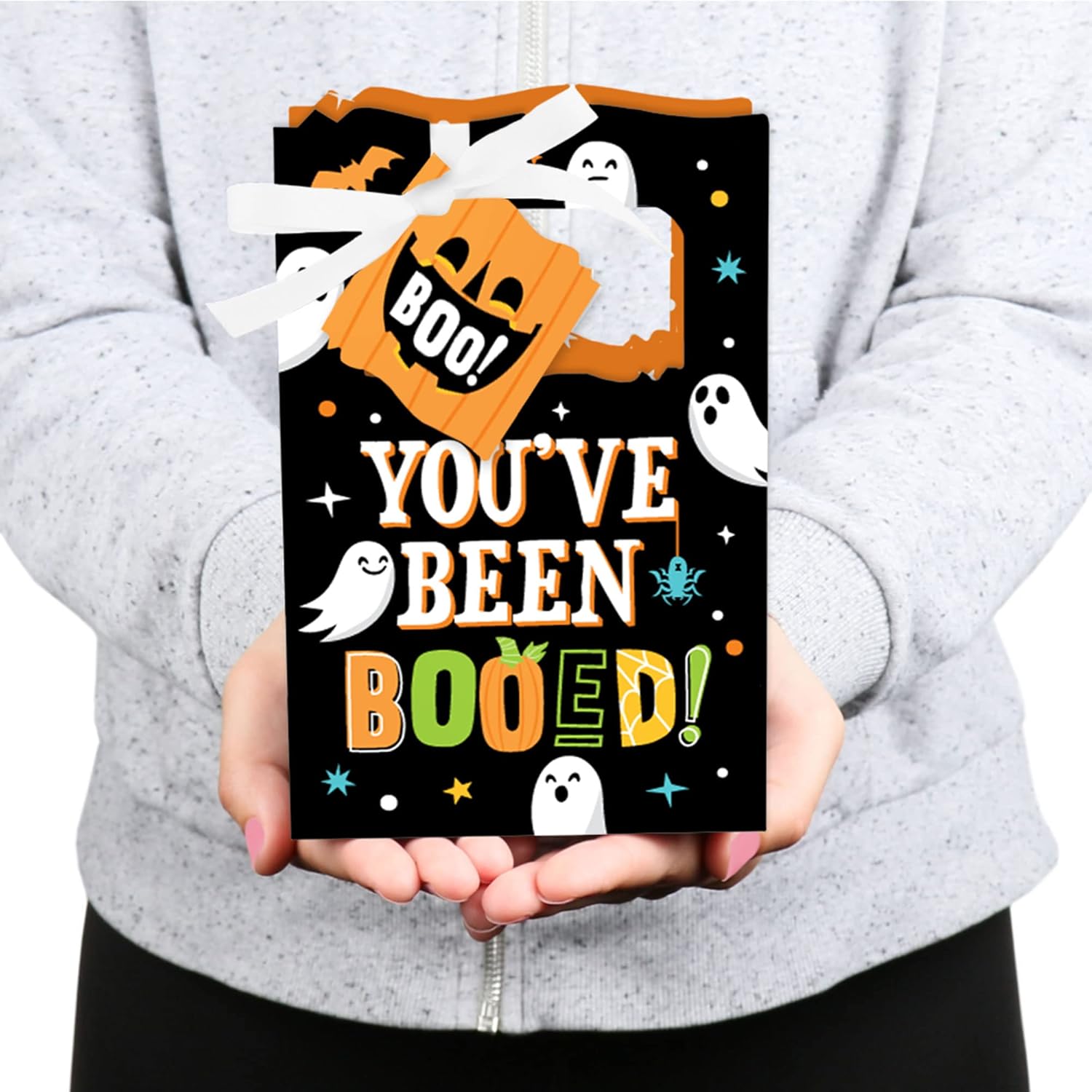 Big Dot of Happiness You’ve Been Booed – Cajas de recuerdo de fiesta de Halloween fantasma – Juego de 12