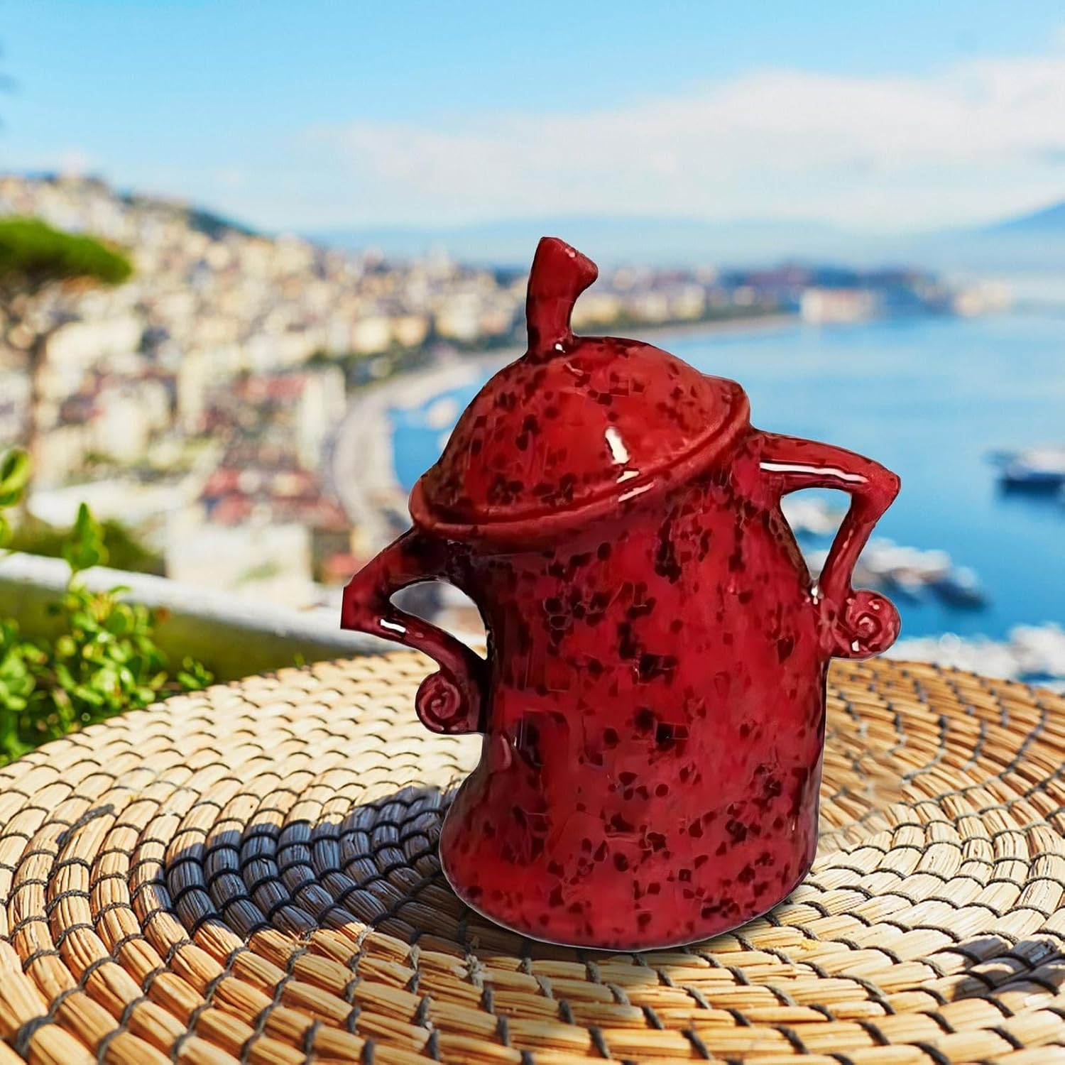 Recipiente con actitud, tarro grande de cerámica con tapa, lindo tarro creativo de almacenamiento de alimentos con hermético para café, té, azúcar y