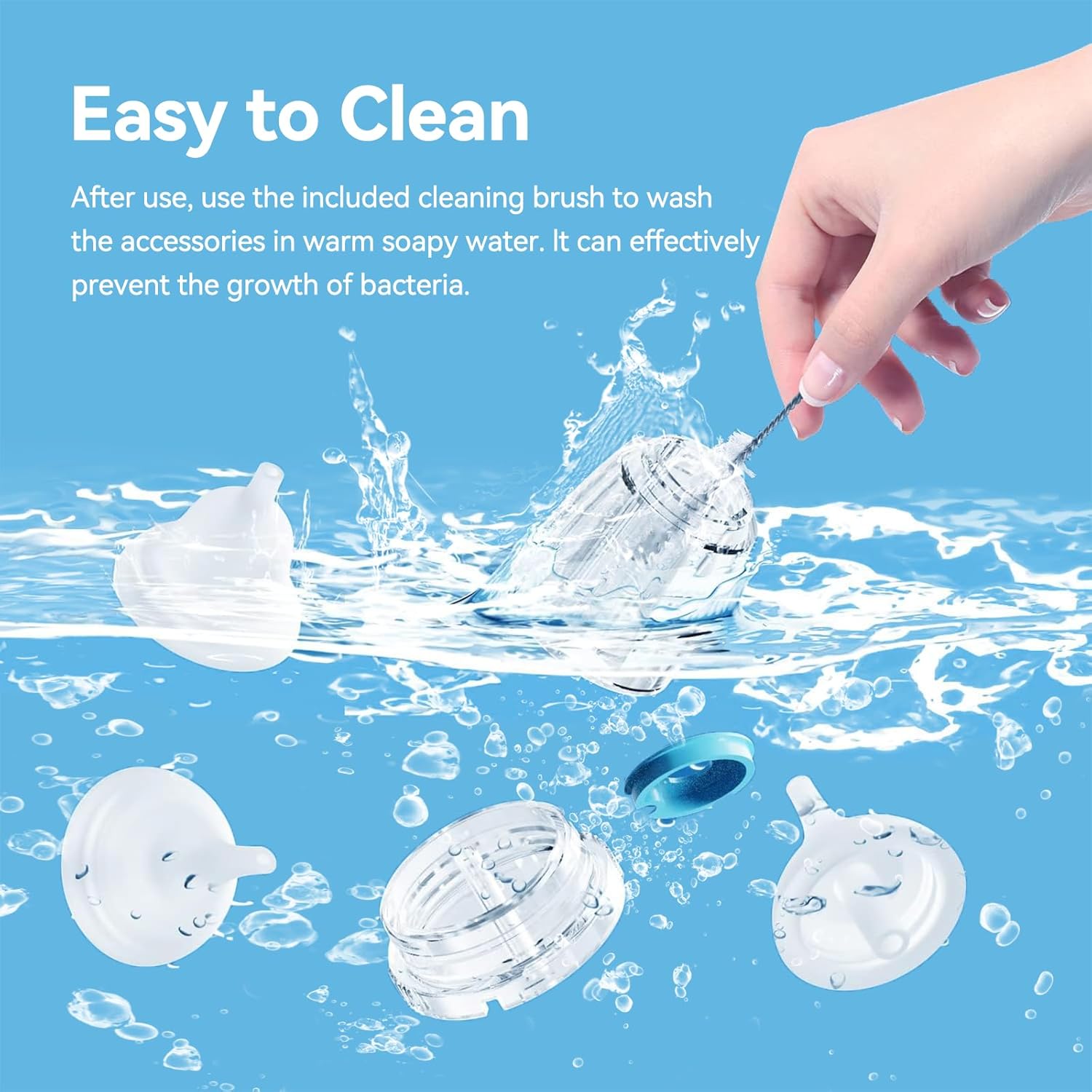 Aspirador nasal para bebé, aspirador nasal eléctrico para bebé, chupón de nariz recargable con 3 puntas de silicona, succión ajustable de 3 niveles,