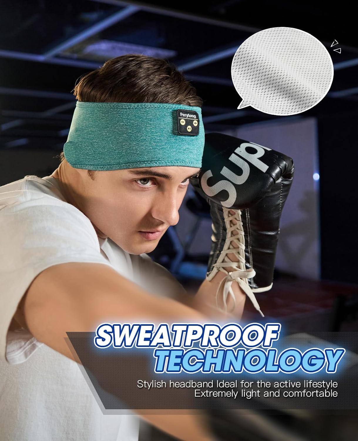 Diadema con auriculares inalámbricos, Bluetooth, sonido estéreo, ultra delgada, HD, perfecta para dormir, entrenar, trotar, yoga, insomnio, viajes