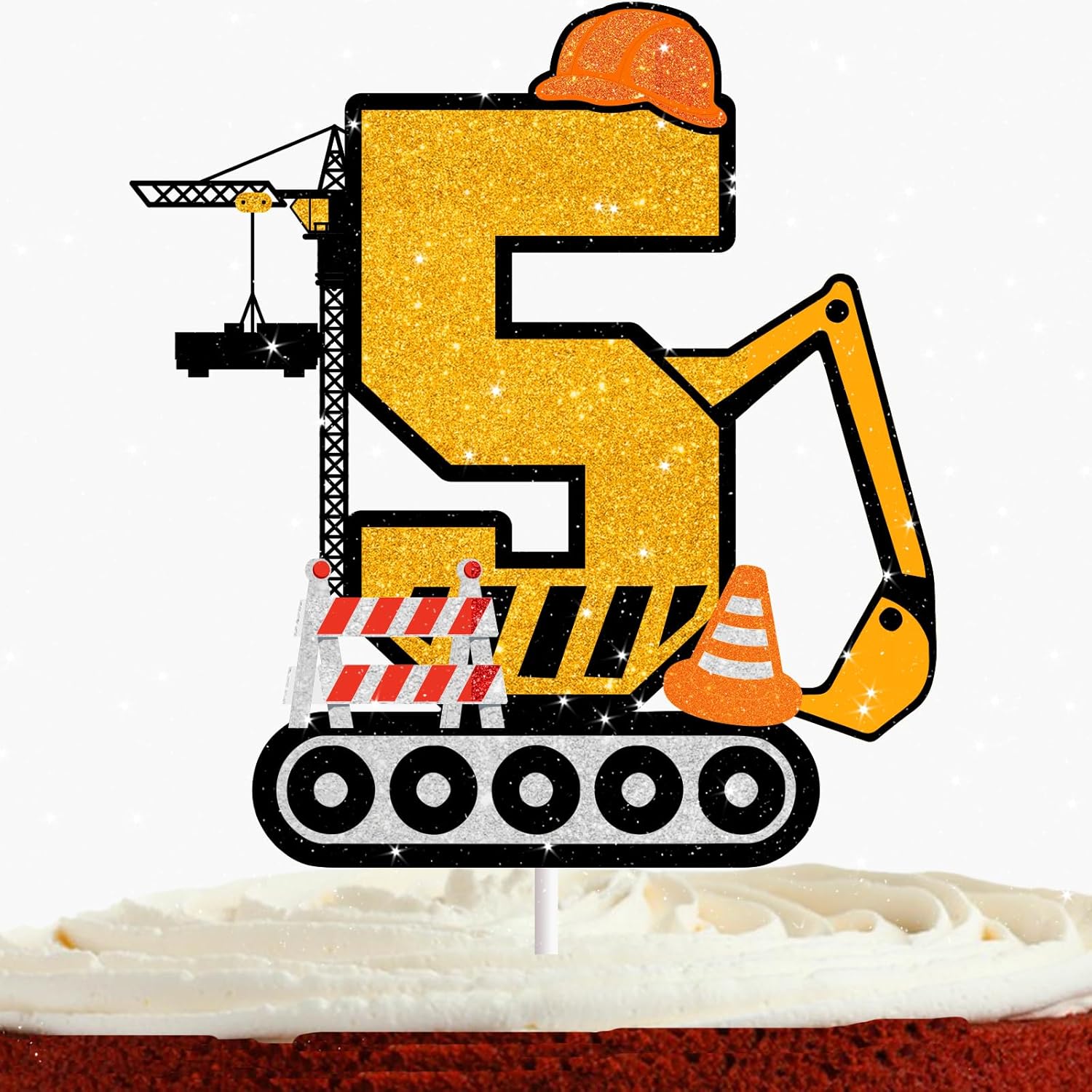 Decoración de pastel de construcción para niños y niñas, baby shower, 5 cumpleaños, suministros de fiesta temática de construcción, camión, tractor,