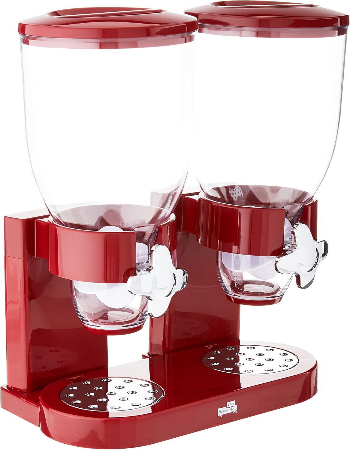 Dispensador único Zevro de alimentos secos, Contemporáneo, RojoCromo