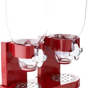 Dispensador único Zevro de alimentos secos, Contemporáneo, RojoCromo Dispensador único Zevro de alimentos secos, Contemporáneo, RojoCromo