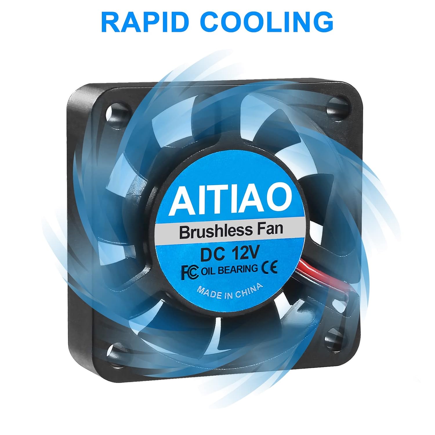 6 unidades 4010 ventilador ventilador DC 12V mini ventiladores de refrigeración sin escobillas 1.575×1.575×0.394 in soplador de impresora 3D 4010
