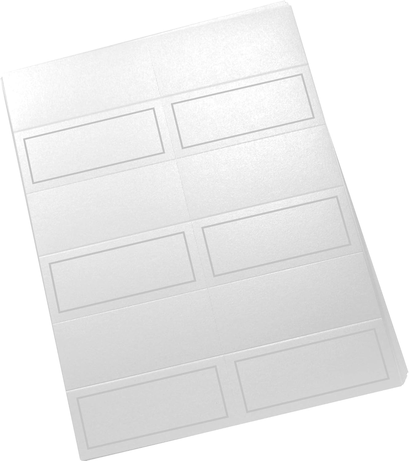 Tarjetas de lugar imprimibles con borde de una sola línea, plata (a elegir color), juego de 60 (10 hojas), impresoras láser y de inyección de tinta,