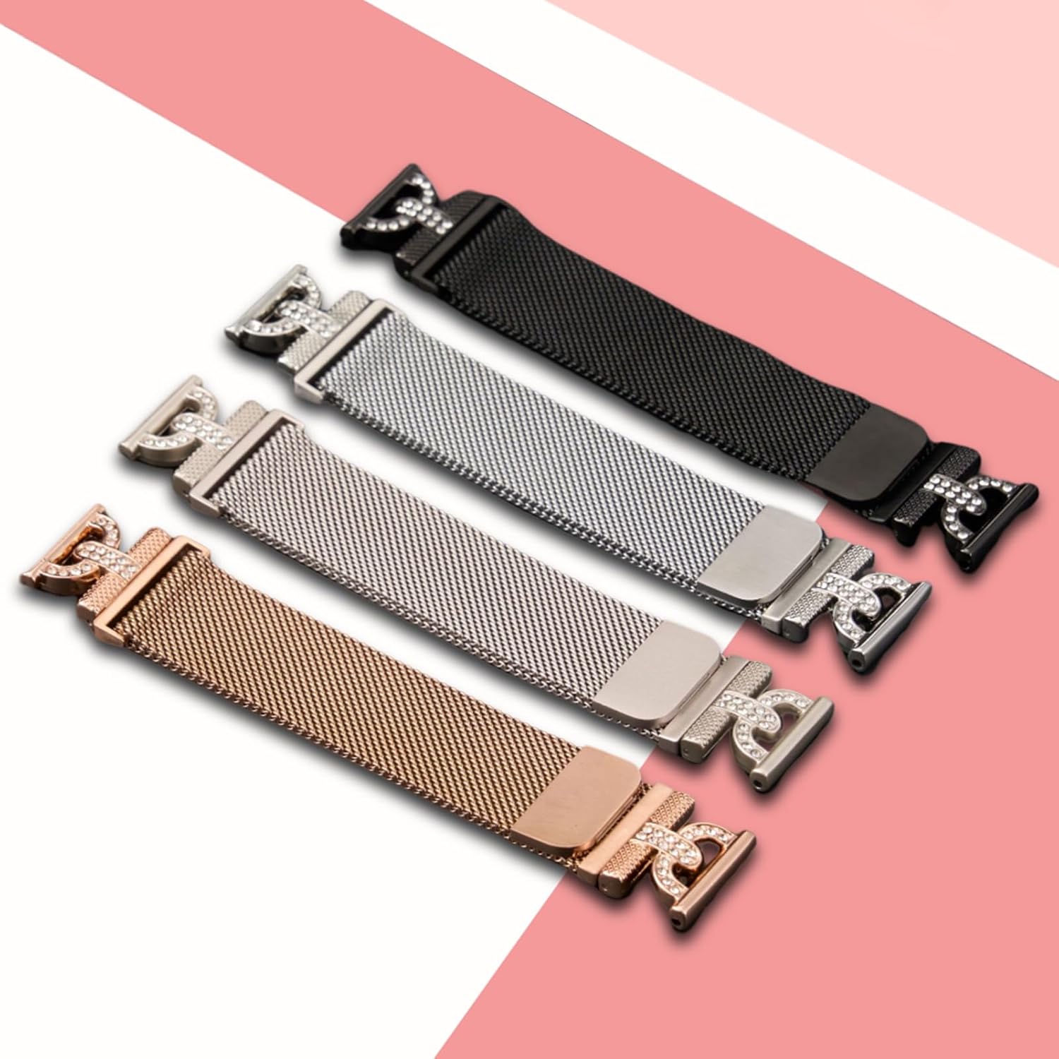 Bandas magnéticas compatibles con Samsung Galaxy Watch 54 1.575 in 1.732 in, 5 Pro, Watch 4 Classic 1.654 in 1.811 in, 0.787 in, correa de malla de