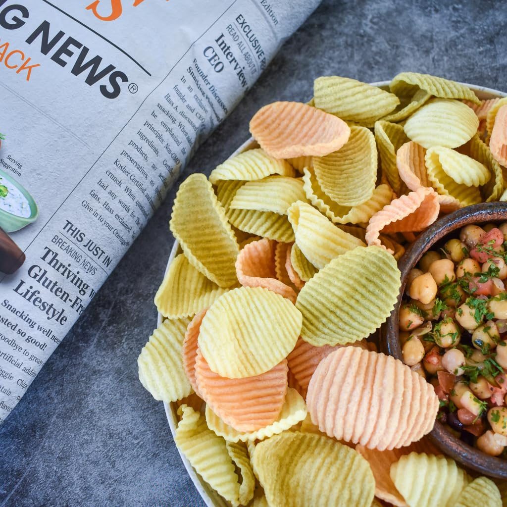 The Daily Crave Veggie Chips Value Pack, 9 onzas (paquete de 6) Veggie Crisps, Kosher, crujientes, veganas