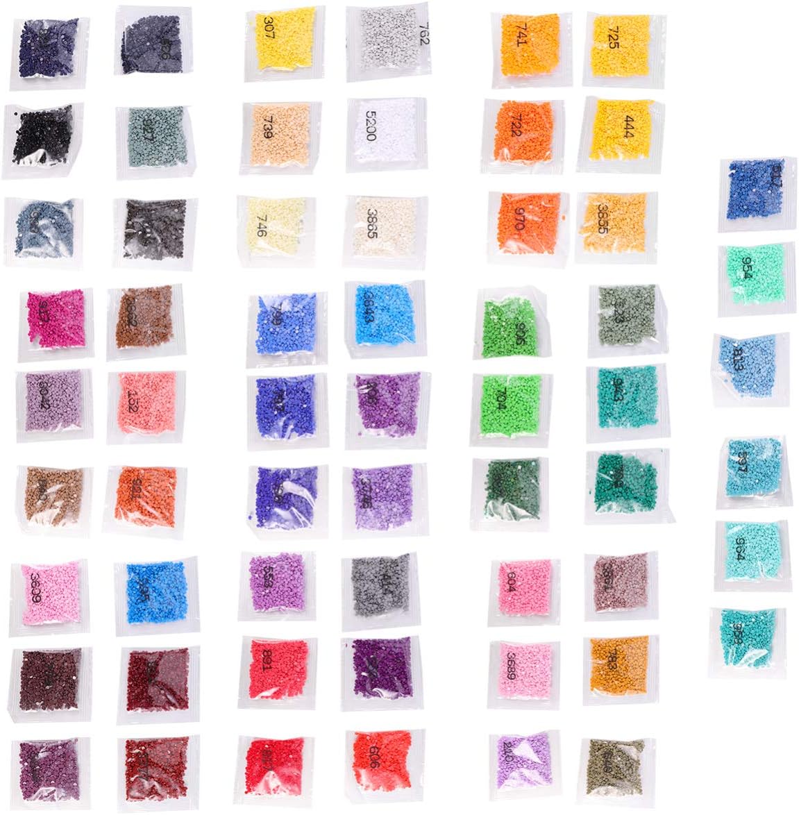 EXCEART 60 cuentas de pintura de diamante de 0.091 pulgadas (0.110 in), diamantes redondos de repuesto para taladros perdidos de punto de cruz de