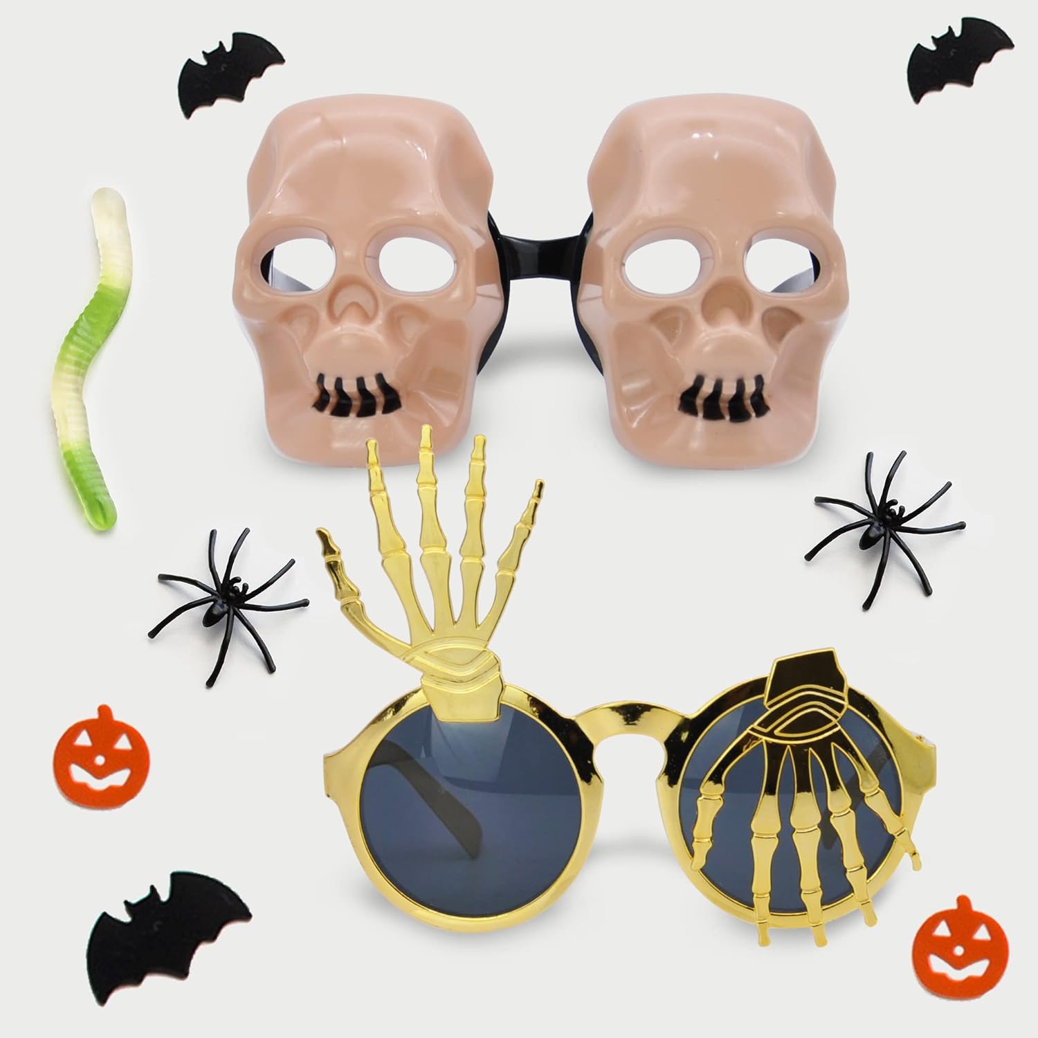 JOYIN 8 lentes de Halloween, con montura para disfraz, lentes de Halloween, para fiestas de Halloween, para niños y niñas, suministros para fiestas