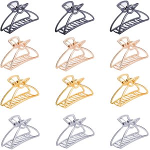 TANG SONG 12 pinzas de metal grandes para el cabello, pasador para mujer, horquillas de medio moño para cabello grueso (plata, oro, oro rosa + negro) TANG SONG 12 pinzas de metal grandes para el cabello, pasador para mujer, horquillas de medio moño para cabello grueso (plata, oro, oro rosa + negro)