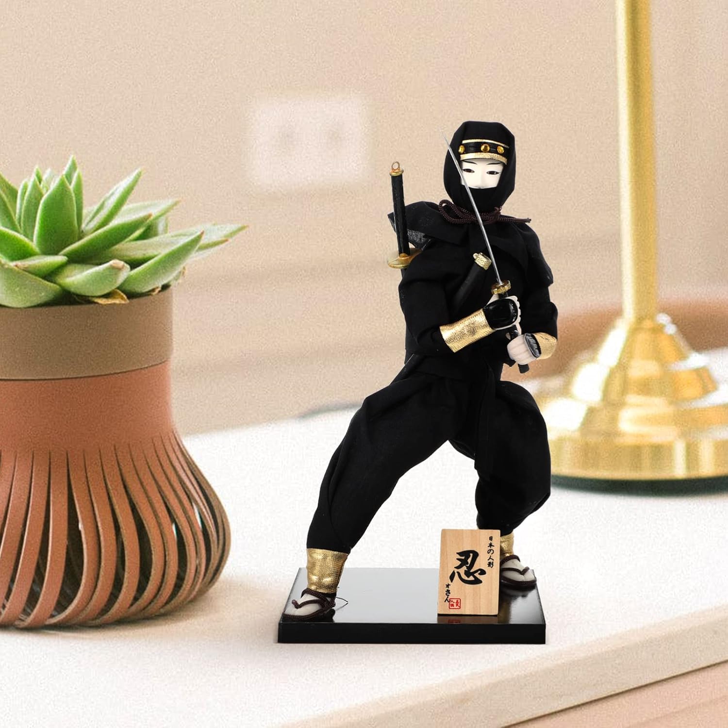 Toyvian Decoración para el hogar, decoración del hogar, figuras de acción Samurái, figura japonesa, muñecas japonesas de sushi, restaurante, adorno
