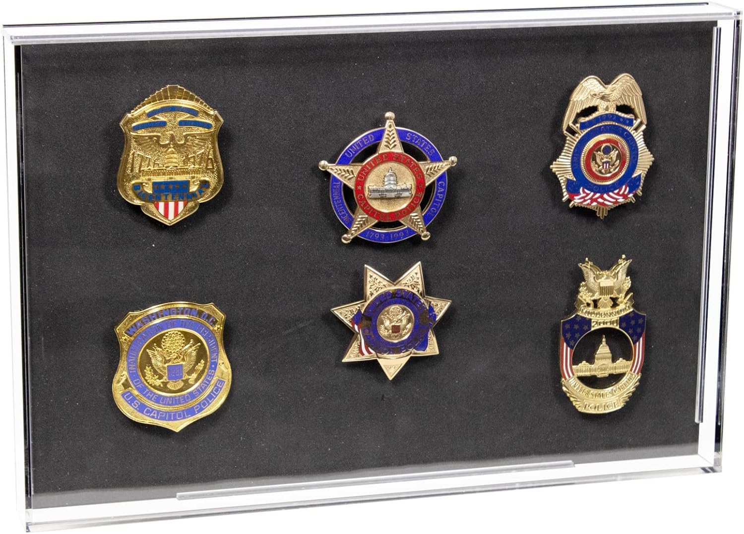 Vitrina de acrílico de insignias – Caja de exhibición de insignias Disney, Hard Rock, insignias, pines coleccionables y medallas (SP08A080-A)