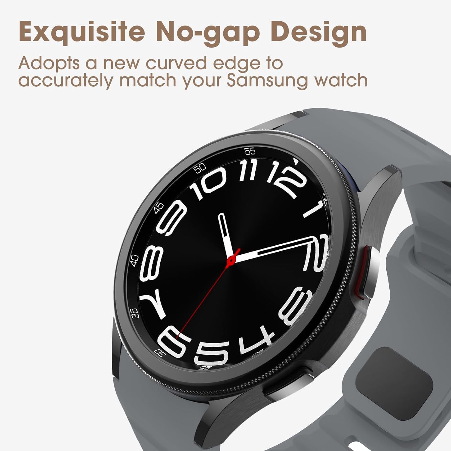Paquete de 2 correas sin huecos compatibles con Samsung Galaxy Watch 6 5 4 Band 1.575 in 1.732 inGalaxy Watch 6 Classic 1.850 in 1.693 inWatch 5 Pro