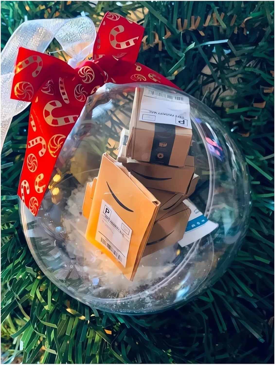 Bolas de Navidad, decoraciones de Navidad, mini paquetes de adorno de Navidad, mini caja exprés, decoración de árbol