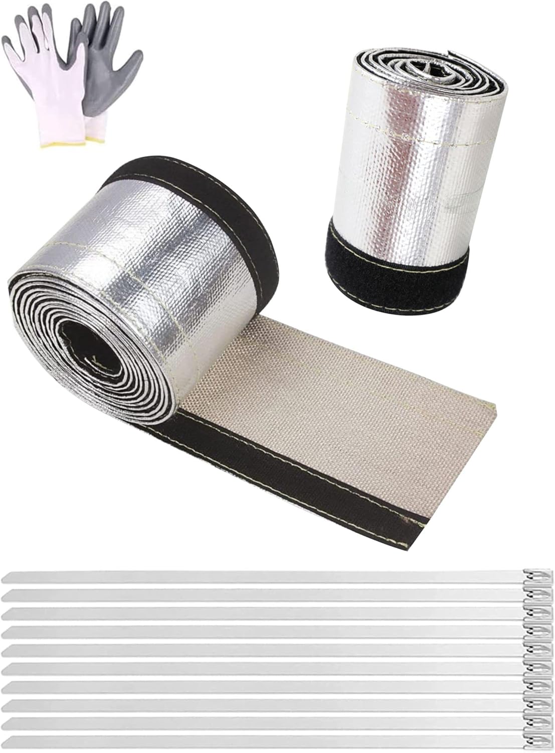 Funda de calor aluminizada para protección contra el calor, línea de combustible, cable de calor para la máxima protección contra el calor,