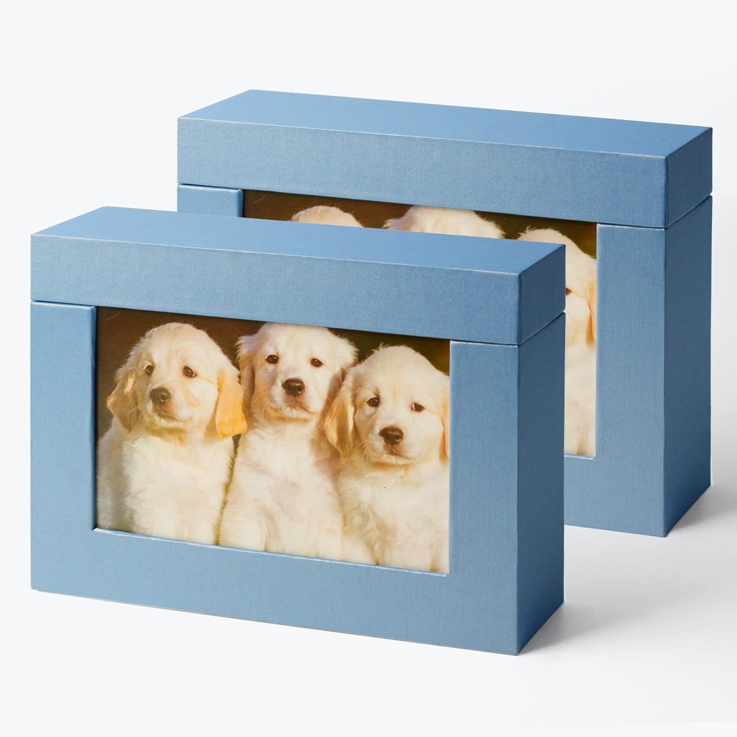 Aiuonenian Cajas de fotos de cartón para fotos de 5 x 7 pulgadas, juego de cajas de almacenamiento de fotos familiares, caja de álbum de fotos, caja