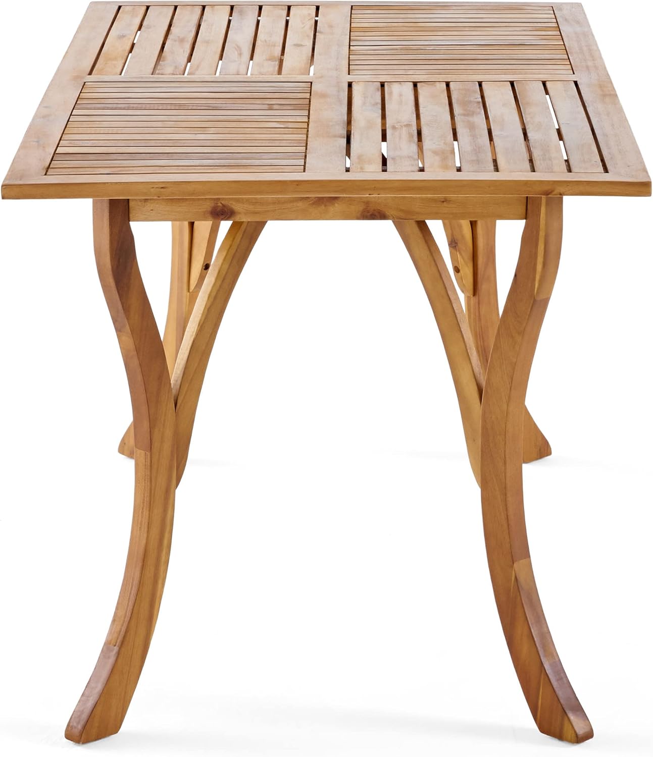 Christopher Knight Home Hermosa mesa rectangular de madera de acacia, acabado de teca