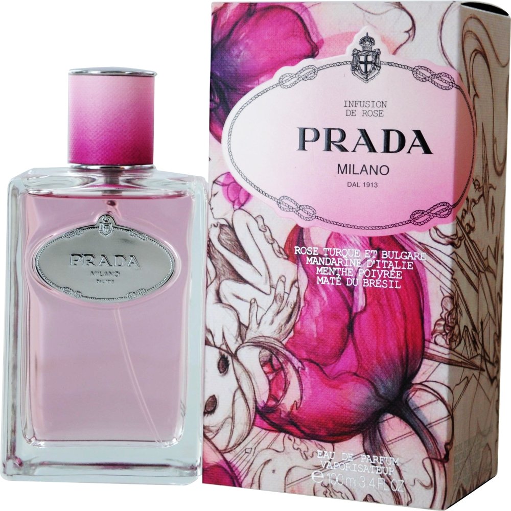Prada Infusion de Rose Eau de Parfum Spray para mujer, 3.4 onzas