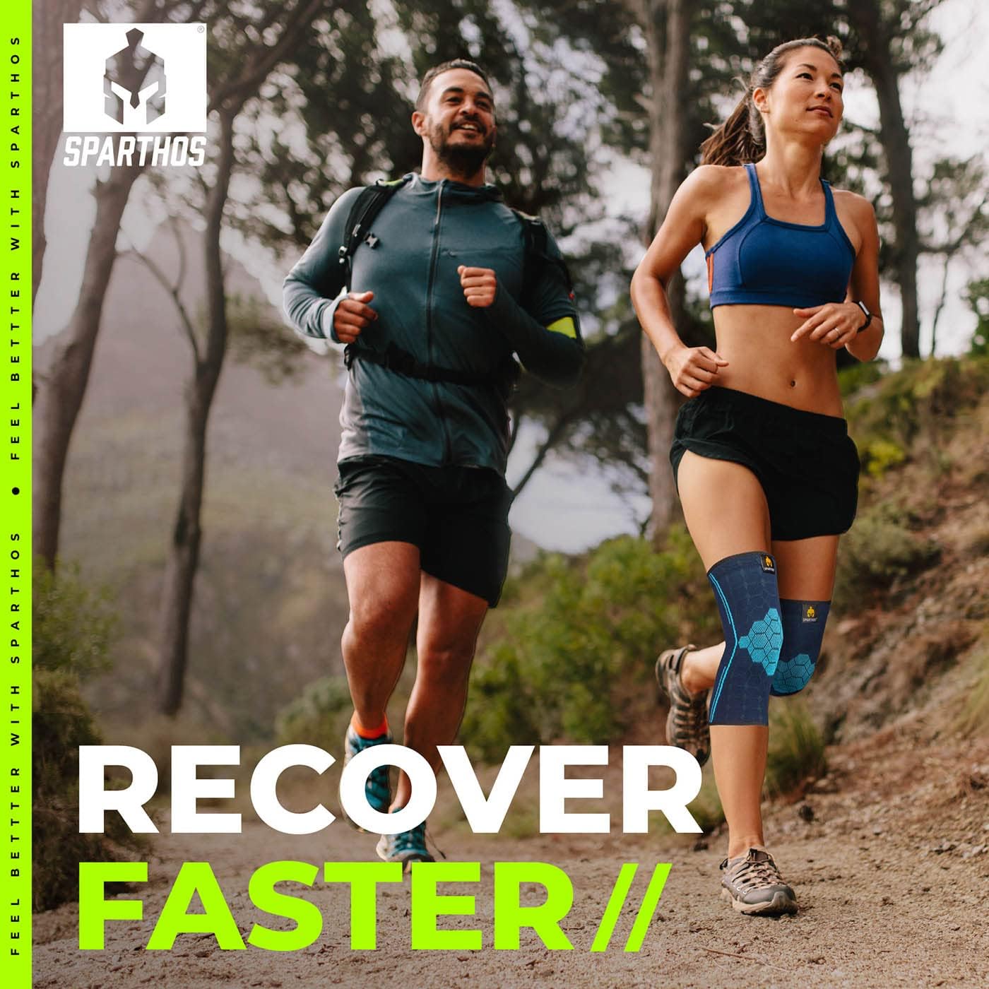 Sparthos Rodilleras de compresión (par)  Protección y apoyo articular para correr, deportes, alivio del dolor de rodilla  Rodillera para hombres y