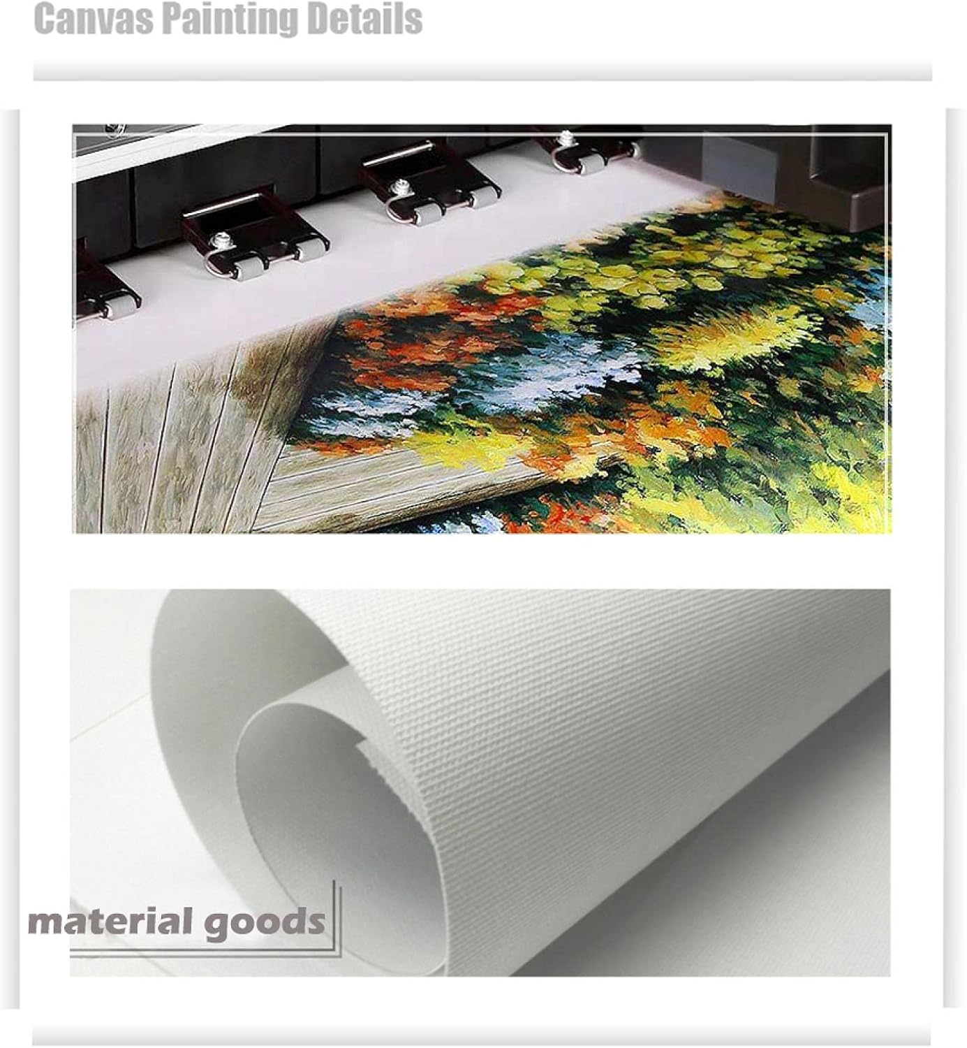 NOLEGA Lienzo decorativo para pared, cuadro de paisaje, flor de cascada de montaña de estilo chino, impresión de naturaleza sobre lienzo, póster e