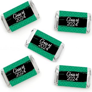 Big Dot of Happiness Fiesta de graduación verde 2024 Mini pegatinas de barra de caramelo Pequeños recuerdos 40 unidades Big Dot of Happiness Fiesta de graduación verde 2024 Mini pegatinas de barra de caramelo Pequeños recuerdos 40 unidades