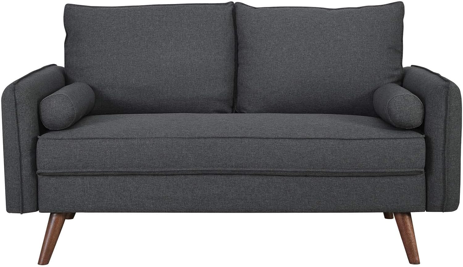 Modway EEI-3091-GRY Revive – Sofá biplaza tapizado de tela moderna contemporánea en gris