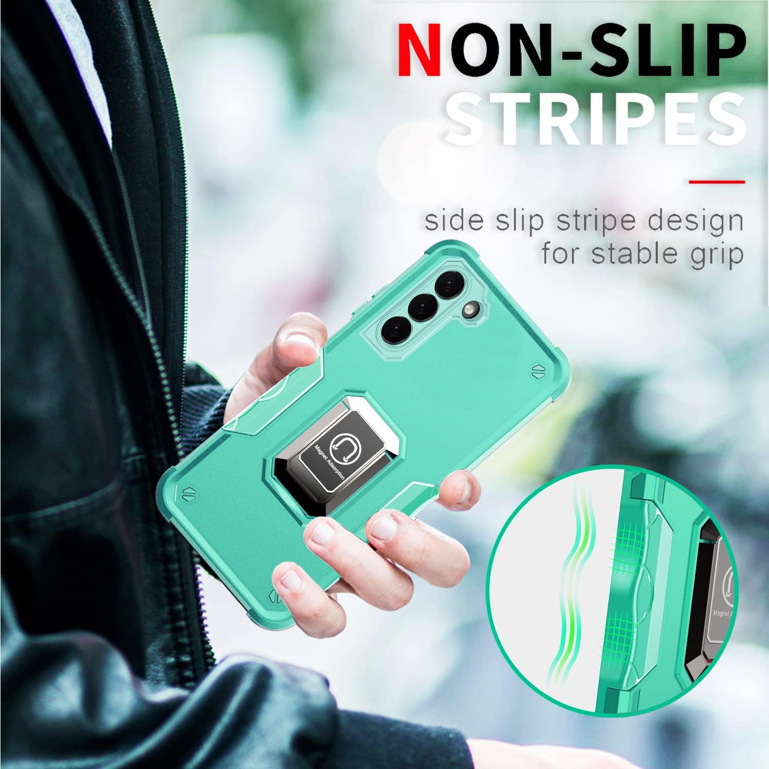 Funda compatible con Samsung Galaxy S23 Plus 5G, paquete de 2 protectores de pantalla HD, grado militar, funda protectora híbrida resistente a