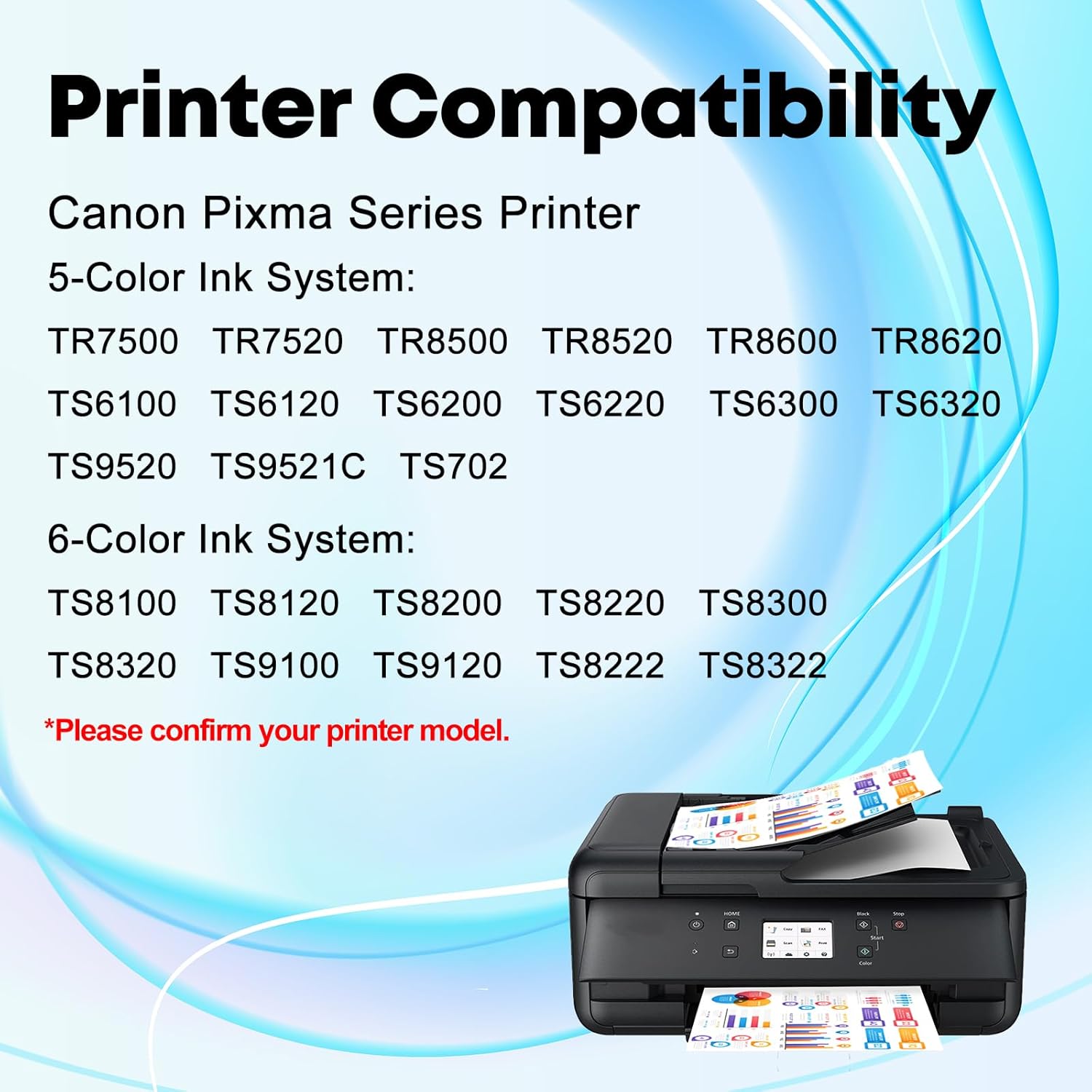 Miss Deer – Cartuchos de tinta compatibles con PGI-281 XXL para Canon CLI-281XXL CLI281 CLI 281 XXL para Canon Pixma TR7520 TR8520 TS6120 TS6220