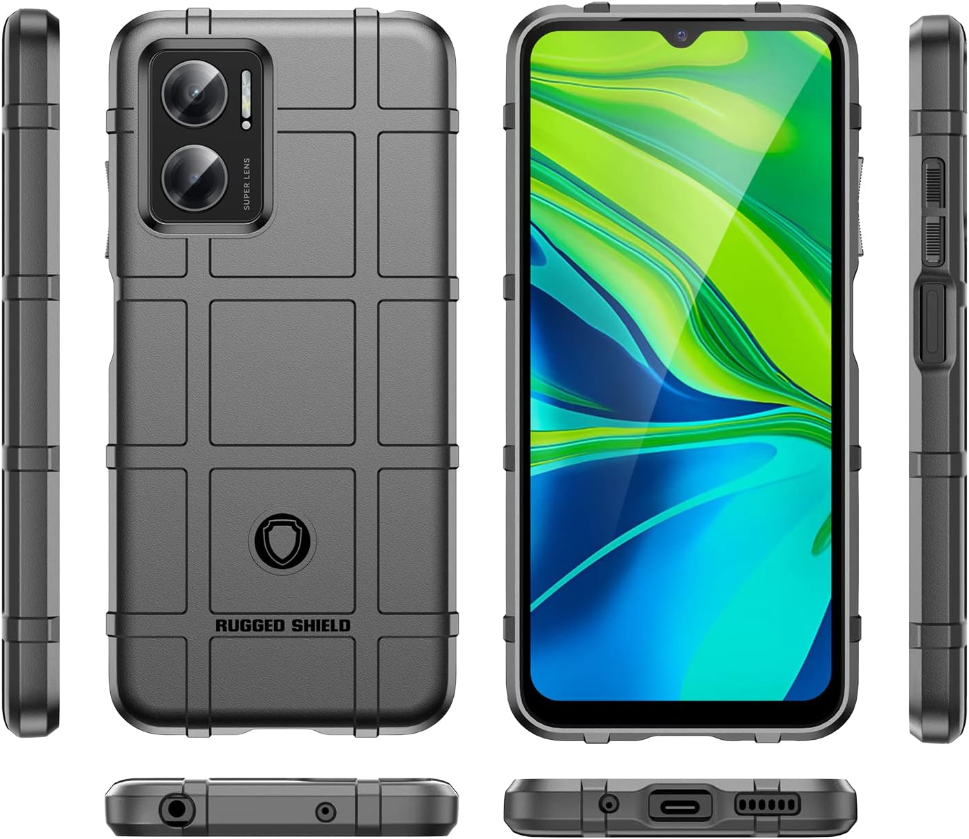 Funda delgada para Redmi Note 11E 5G, funda protectora resistente con protección contra golpes de grado militar y cubierta protectora para el lente
