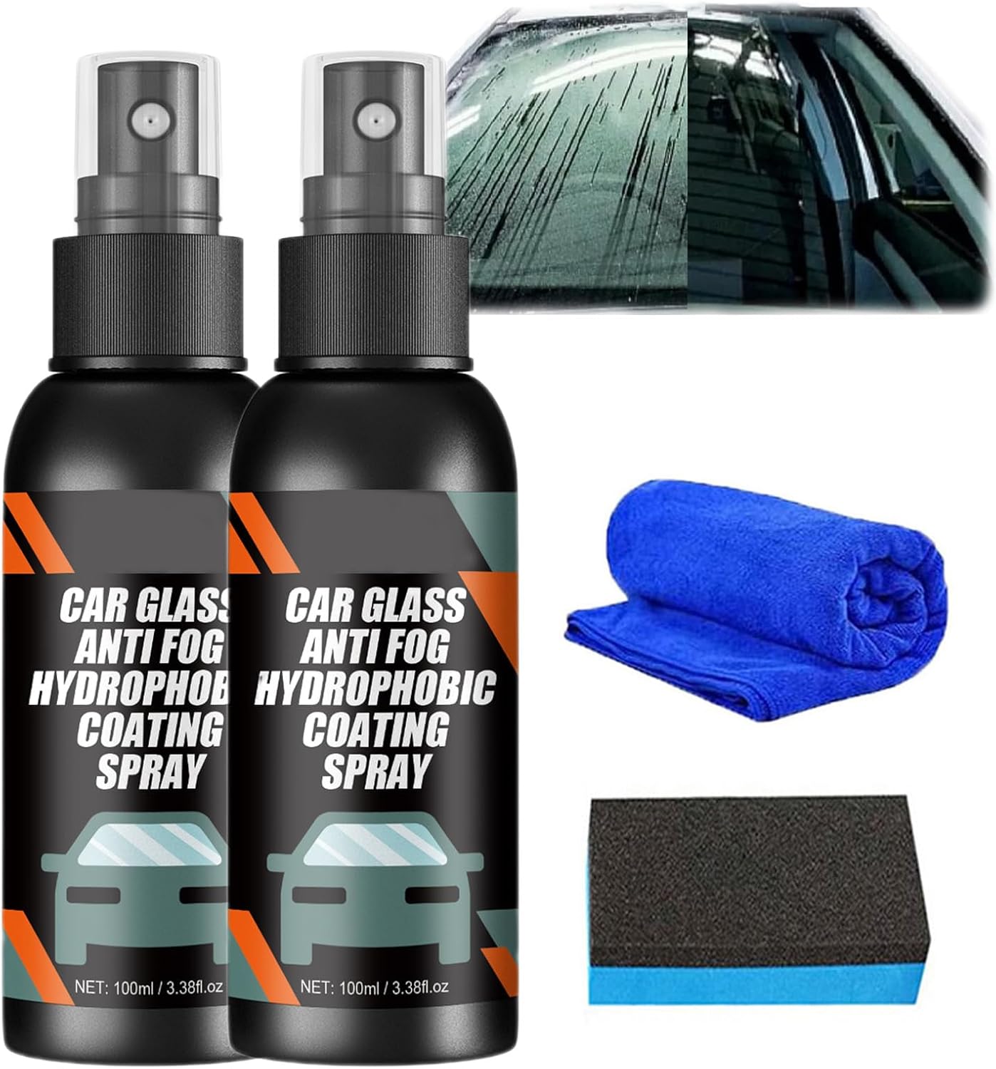 Aerosol para parabrisas de automóvil, repelente al agua, agente antiempañamiento, antiempañamiento para parabrisas de automóvil, líquido limpiador