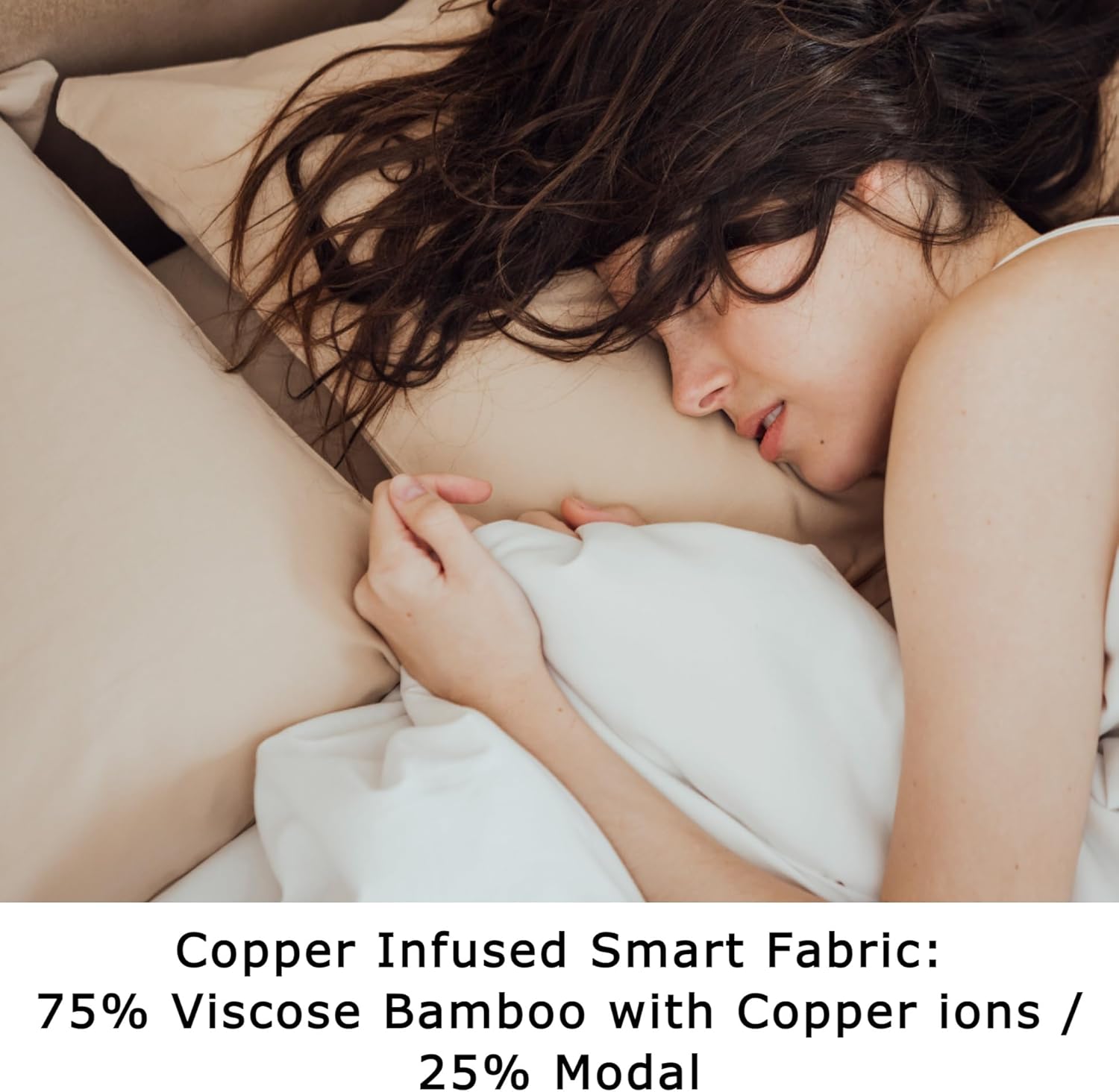 Funda de almohada para piel propensa al acné, funda de almohada con infusión de cobre antiacné, 1 unidad, funda de almohada Vegan Silk probada por