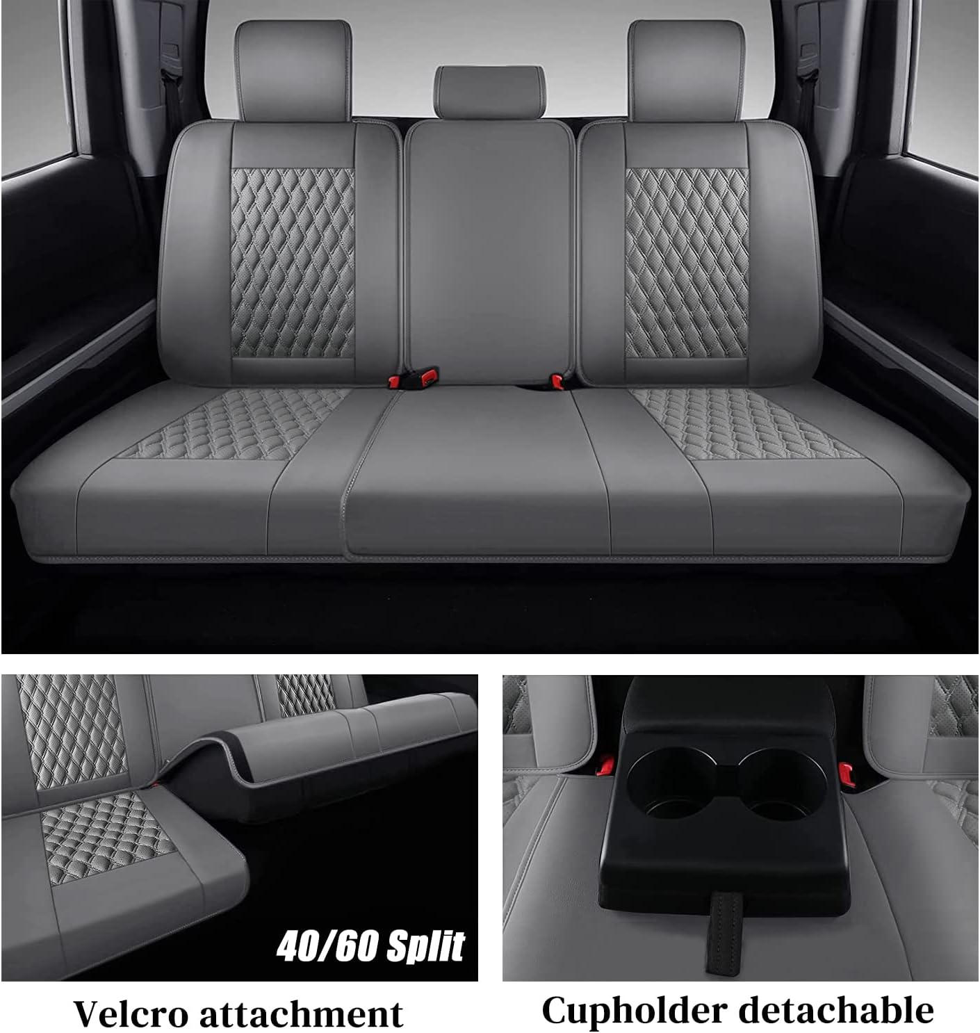 Truckiipa Fundas de asiento para Toyota Tundra, cobertura completa, funda de asiento de automóvil de lujo, impermeable, protector de piel sintética,