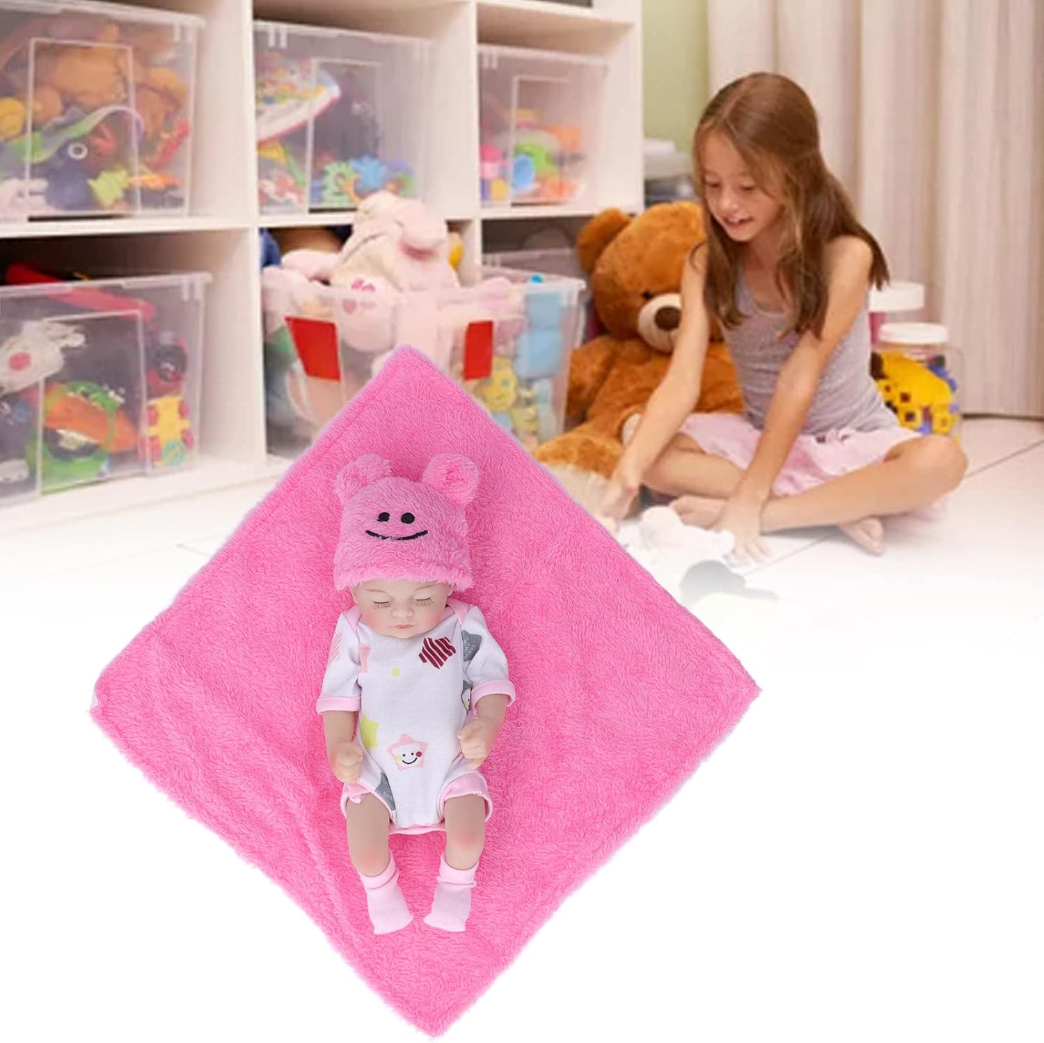LiebeWH Juego de muñecas de bebé recién nacido de 10 pulgadas, muñecas de bebé recién nacidas lavables emulacionales suaves para dormir, juguetes