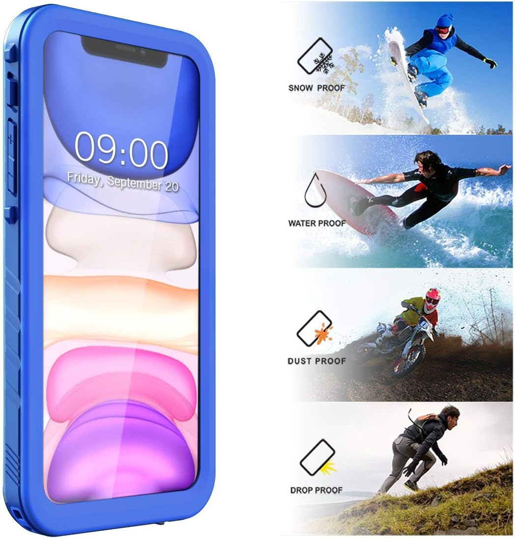 SPORTLINK Funda impermeable para iPhone 11, de cuerpo completo, protección resistente, cubierta completamente sellada, a prueba de polvo, protector