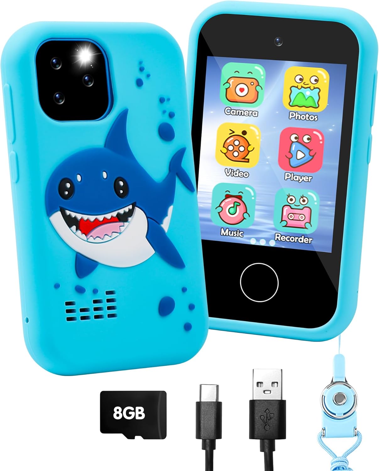 Juguete para niños con teléfono inteligente, regalos y juguetes para niños de 3 a 12 años, pantalla táctil, Navidad, cumpleaños, viajes, con doble
