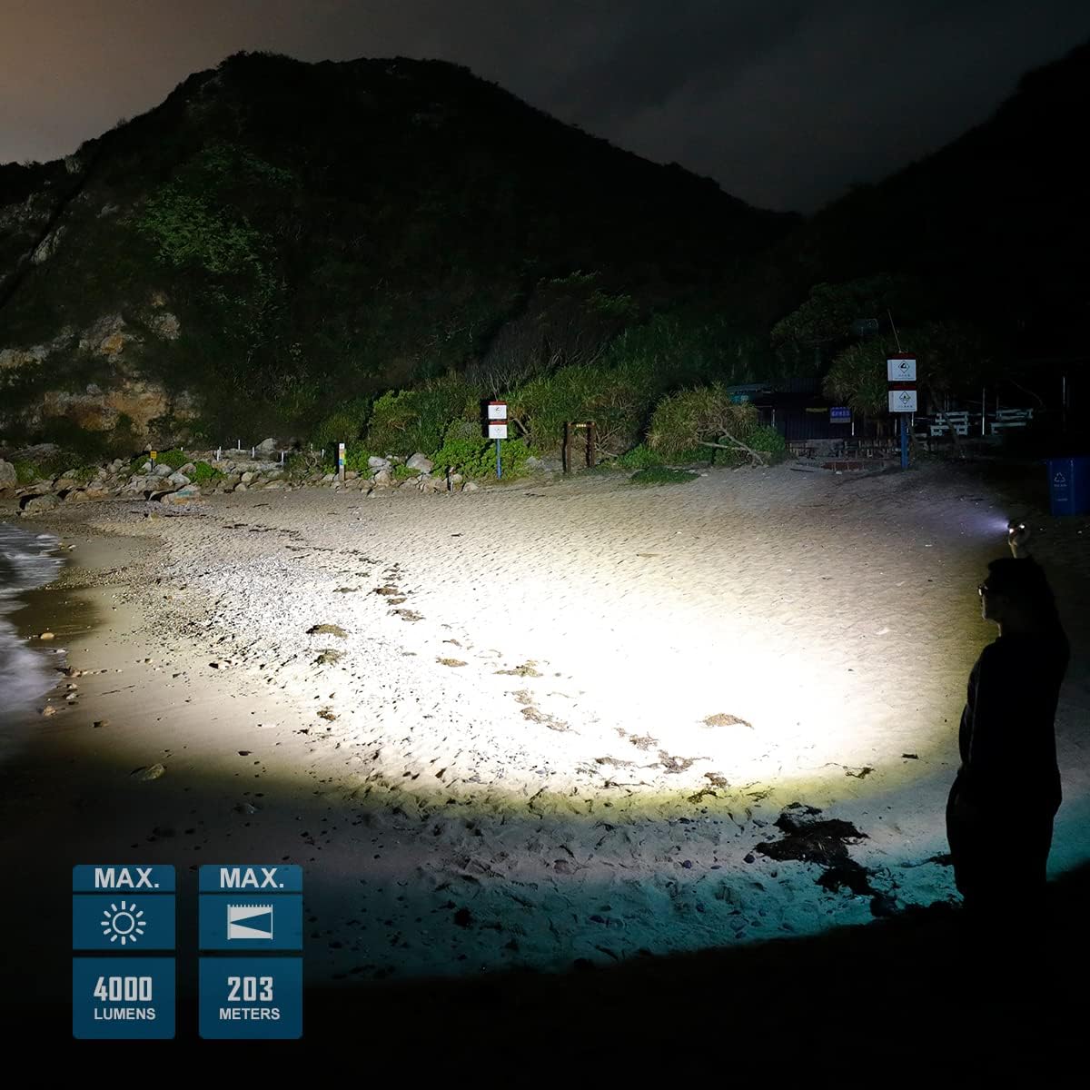 IMALENT LD70 EDC linterna de mano recargable, alto rendimiento 4000 lúmenes con un CREE XHP70.2 LED, 5 niveles de claridad para acampar y senderismo