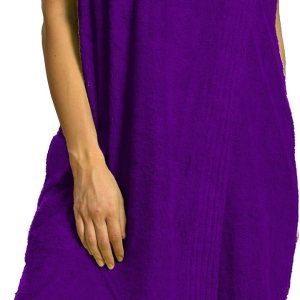 BY LORA Bata de baño de felpa suave para mujer con bolsillo BY LORA Bata de baño de felpa suave para mujer con bolsillo