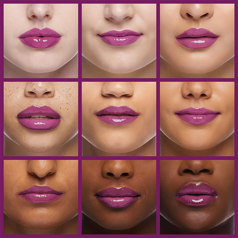 Aceite hidratante para labios, brillo de labios transparente, tinte nutritivo, de larga duración, reparador de líneas de labios (BERRY) 0.2 onzas