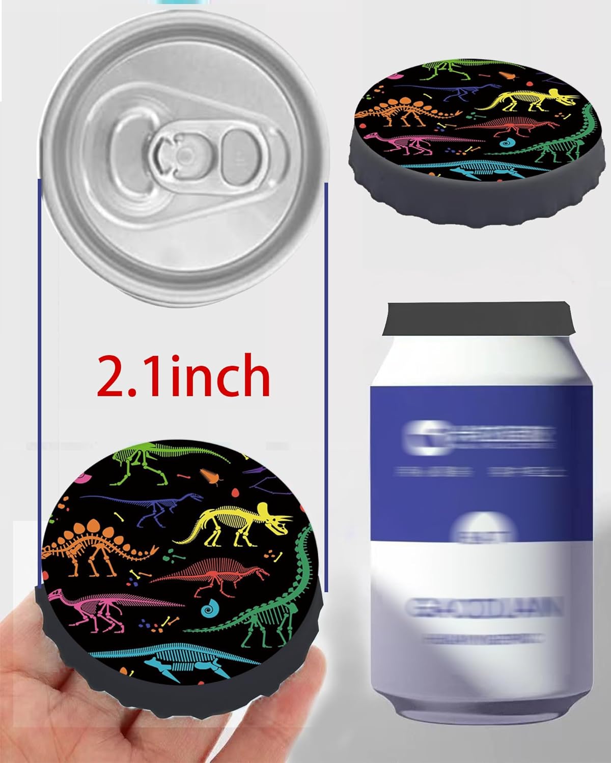 Tapas de silicona para latas de soda, paquete de 2 fundas reutilizables y duraderas para latas de silicona, tapón o protector para refrescos,