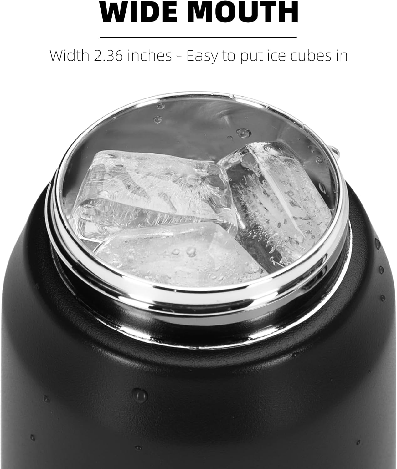 Fanhaw Botella de agua de acero inoxidable aislada de 24 onzas con tapa para beber, a prueba de fugas y sudor, con tapa antipolvo (rosa)
