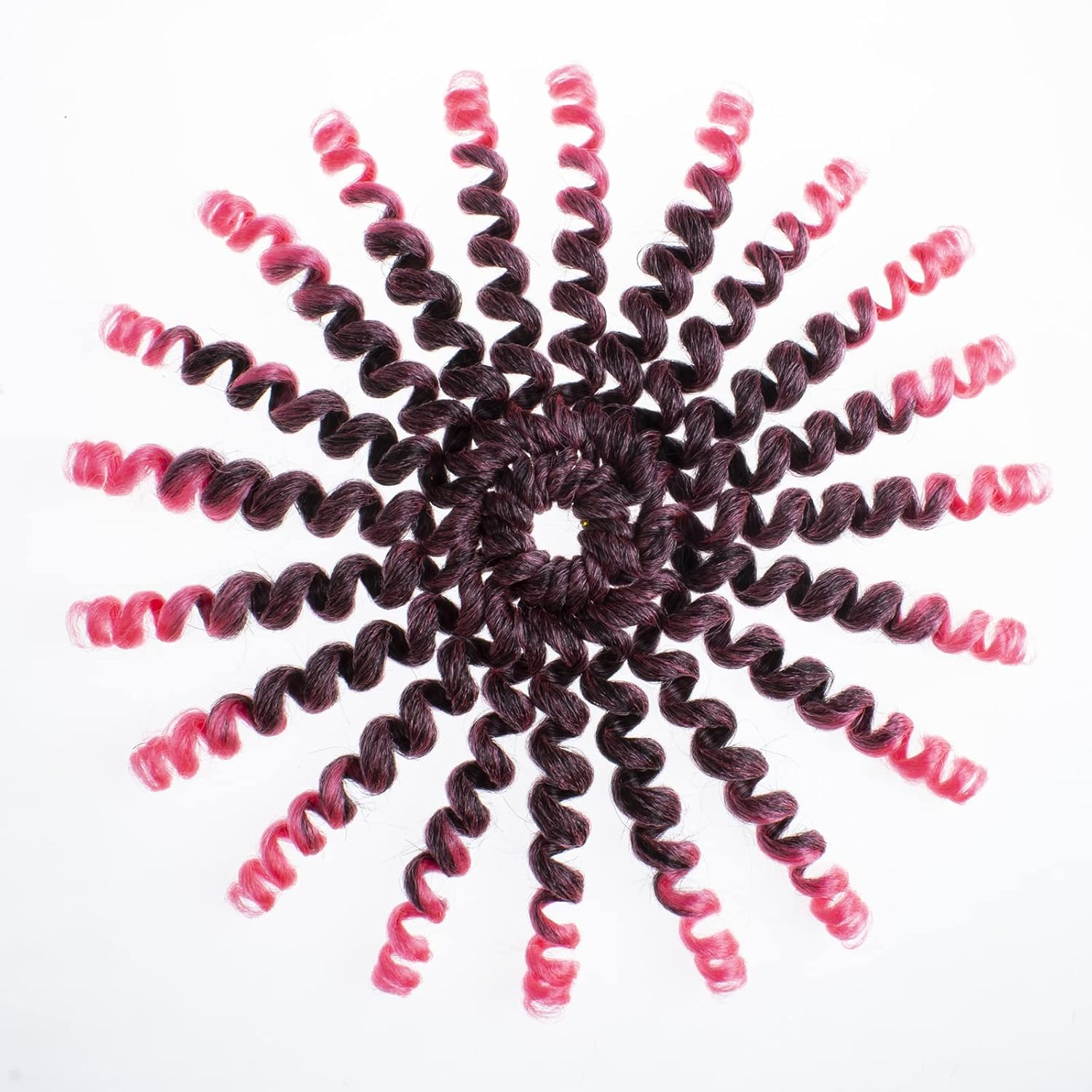 Leeven Pelo corto de 8 pulgadas de Jamaica Bounce Wand Curl Crochet Hair Senegalese Twist sintético trenzado de pelo Ombre rosa Jumpy Wand Rizado