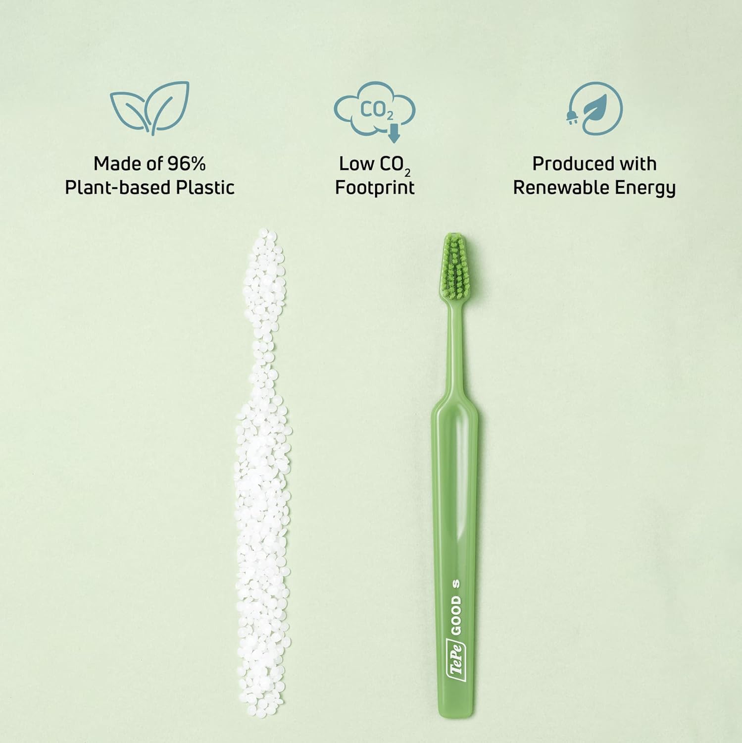 TEPE Good – Cepillo de dientes de cerdas suaves para adultos y adolescentes, paquete de 1, regular