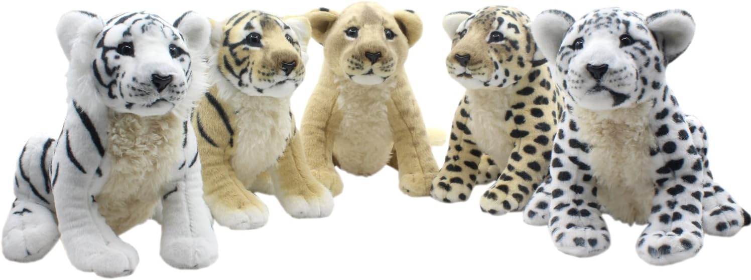 Animales de Peluche León Juguetes Peluche Tigre Leopardo Sentado 10 Pulgadas (Leona)