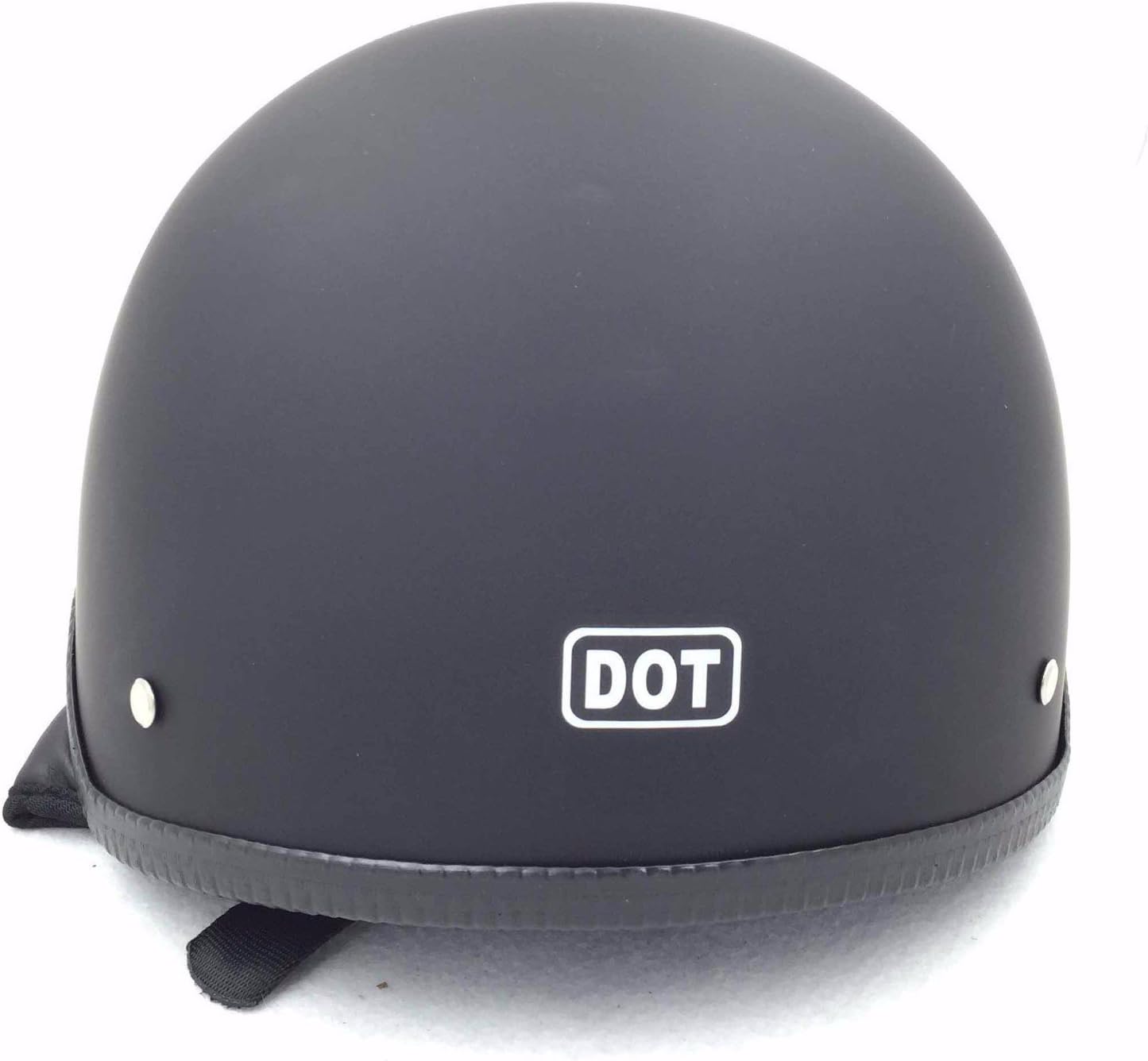 SMT-DOT Certificado negro mate negro plano compatible con medio casco Harley Davidson Chopper Cruiser Biker L B01FD30IK0