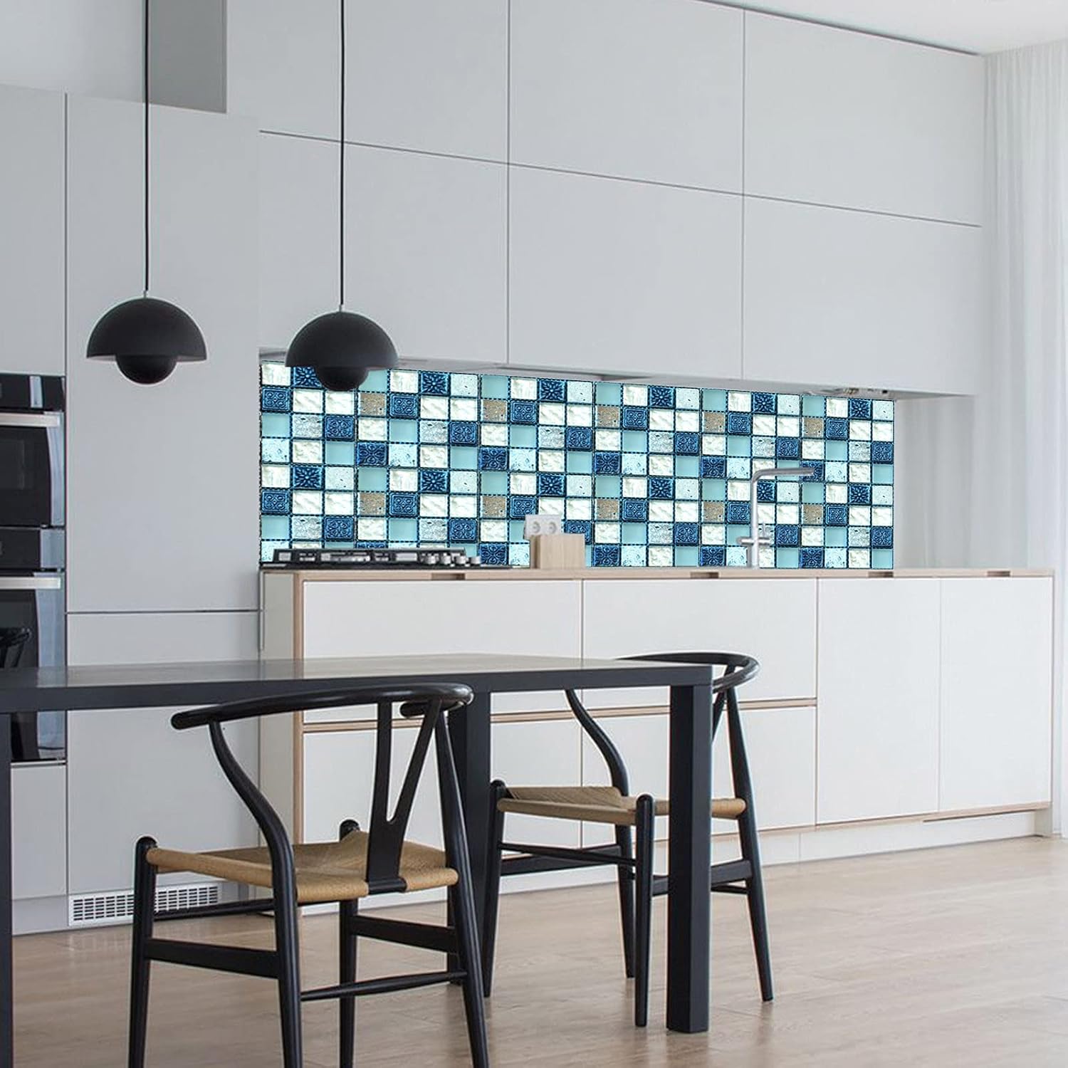 10 hojas de azulejos autoadhesivos de pared de metro para pegar en la parte posterior, pelar y pegar, ladrillos para cocina, azulejos decorativos 3D
